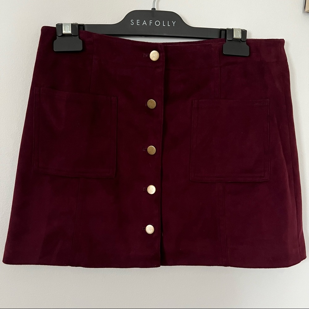 Button down mini skirt